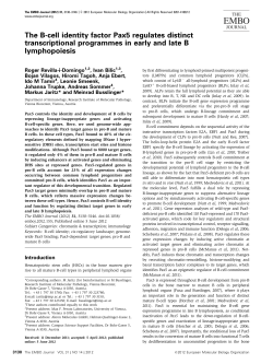 The B-cell identity factor Pax5 regulates distinct