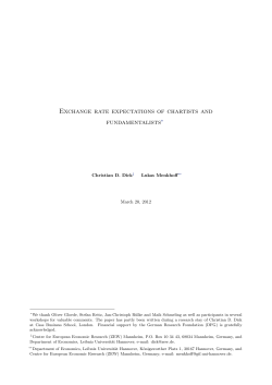 Exchange rate expectations of chartists and fundamentalists
