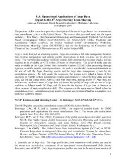 US Operational Applications of Argo Data