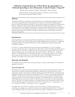Definition of Spatial Patterns of Bark Beetle Ips
