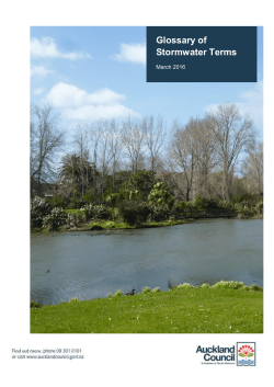 Glossary of Stormwater Terms