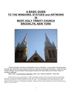 A BASIC GUIDE TO THE WINDOWS, STATUES and ARTWORK IN
