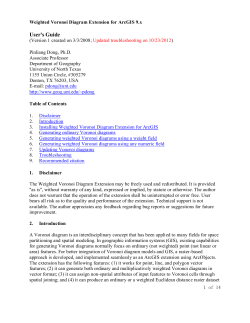 Weighted Voronoi Diagram Extension for ArcGIS