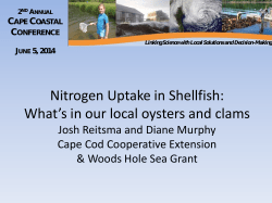 Nitrogen Uptake in Shellfish - Waquoit Bay National Estuarine