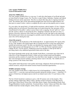 Lake Apopka Wildlife Drive - St. Johns River Water Management