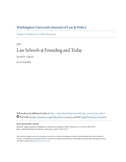 Law Schools at Founding and Today