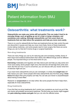 Osteoarthritis: what treatments work?