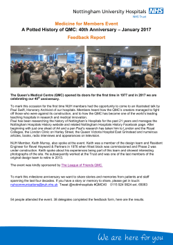 A Potted History of QMC, 40th Anniversary