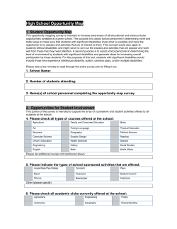 High School Opportunity Map