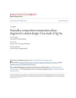 Nanoalloy composition-temperature phase diagram for catalyst design
