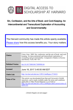 Sin, Confession, and the Arts of Book- and Cord
