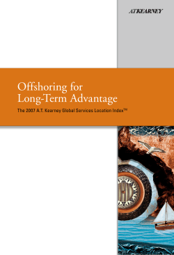 Offshoring for Long-Term Advantage
