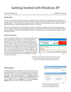 Getting Started with Windows XP