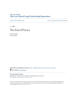 Article - Yale Law School Legal Scholarship Repository