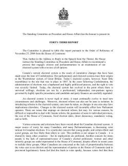43rd Report of the Committee on Procedure and