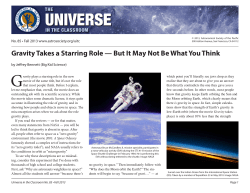 Gravity Takes a Starring Role - Astronomical Society of the Pacific