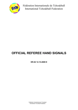 OFFICIAL REFEREE HAND SIGNALS