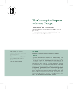 The Consumption Response to Income Changes
