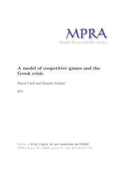 A model of coopetitive games and the Greek crisis