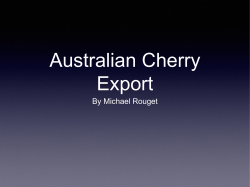 Australian Cherry Export - Cherry Growers Australia Inc