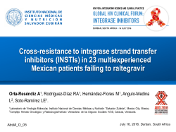 Cross-resistance to integrase strand transfer inhibitors (INSTIs