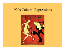 1920s Cultural Expressions