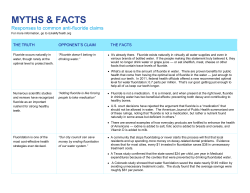 Fluoride, Myths and Facts