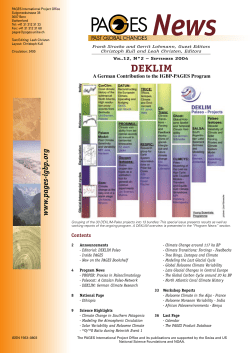 DEKLIM - PAGES - Past Global Changes