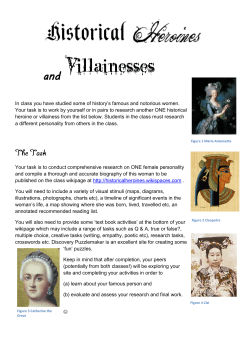 In class you have studied some of history`s famous and notorious