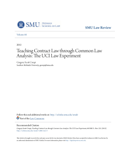 Teaching Contract Law through Common Law Analysis