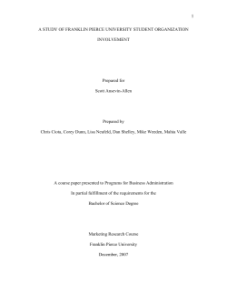 a study of franklin pierce university student organization
