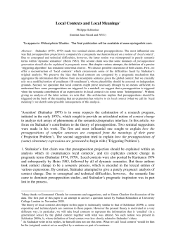 Local Contexts and Local Meanings