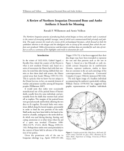 A Review of Northern Iroquoian Decorated Bone and Antler Artifacts