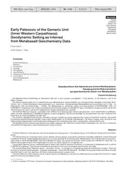 Early Paleozoic of the Gemeric Unit petrography (Inner Western