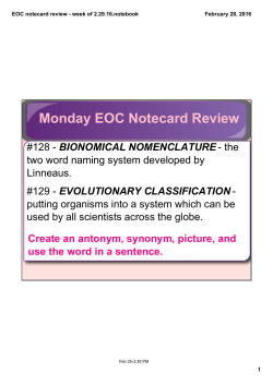 EOC notecard review - week of 2.29.16.notebook