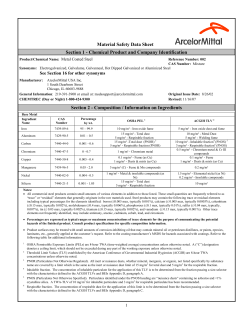 ArcelorMittal - Metal Coated Steel