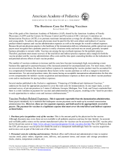 The Business Case for Pricing Vaccines