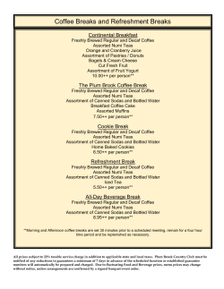 view menu - Plum Brook Country Club