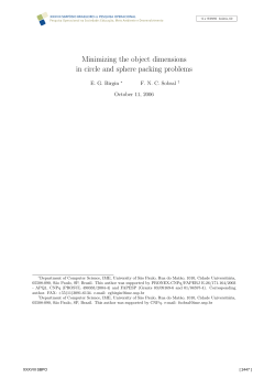 Minimizing the object dimensions in circle and sphere