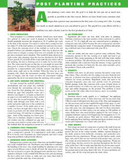 post planting practices