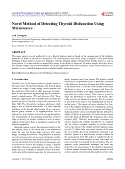 Novel Method of Detecting Thyroid Disfunction Using Microwaves