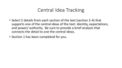 Central Idea Tracking