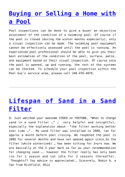 Buying or Selling a Home with a Pool,Lifespan of