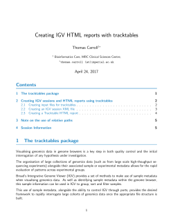 Creating IGV HTML reports with tracktables