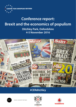 Brexit and the economics of populism