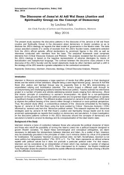 The Discourse of Jama`at Al Adl Wal Ihsan