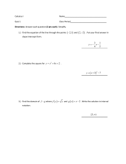 6 2 y x x = + + . f x x = 2 g x x