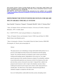 SMITH PREDICTOR WITH INVERTED DECOUPLING - Helvia