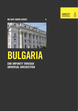 Bulgaria - University of Minnesota Human Rights Library