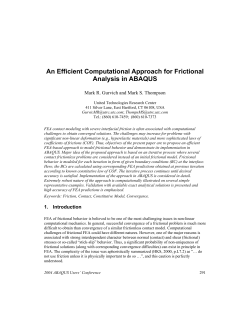 An Efficient Computational Approach for Frictional